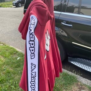 2 Anti-Social hoodies, Lacoste hoodie, and Kappa hoodie